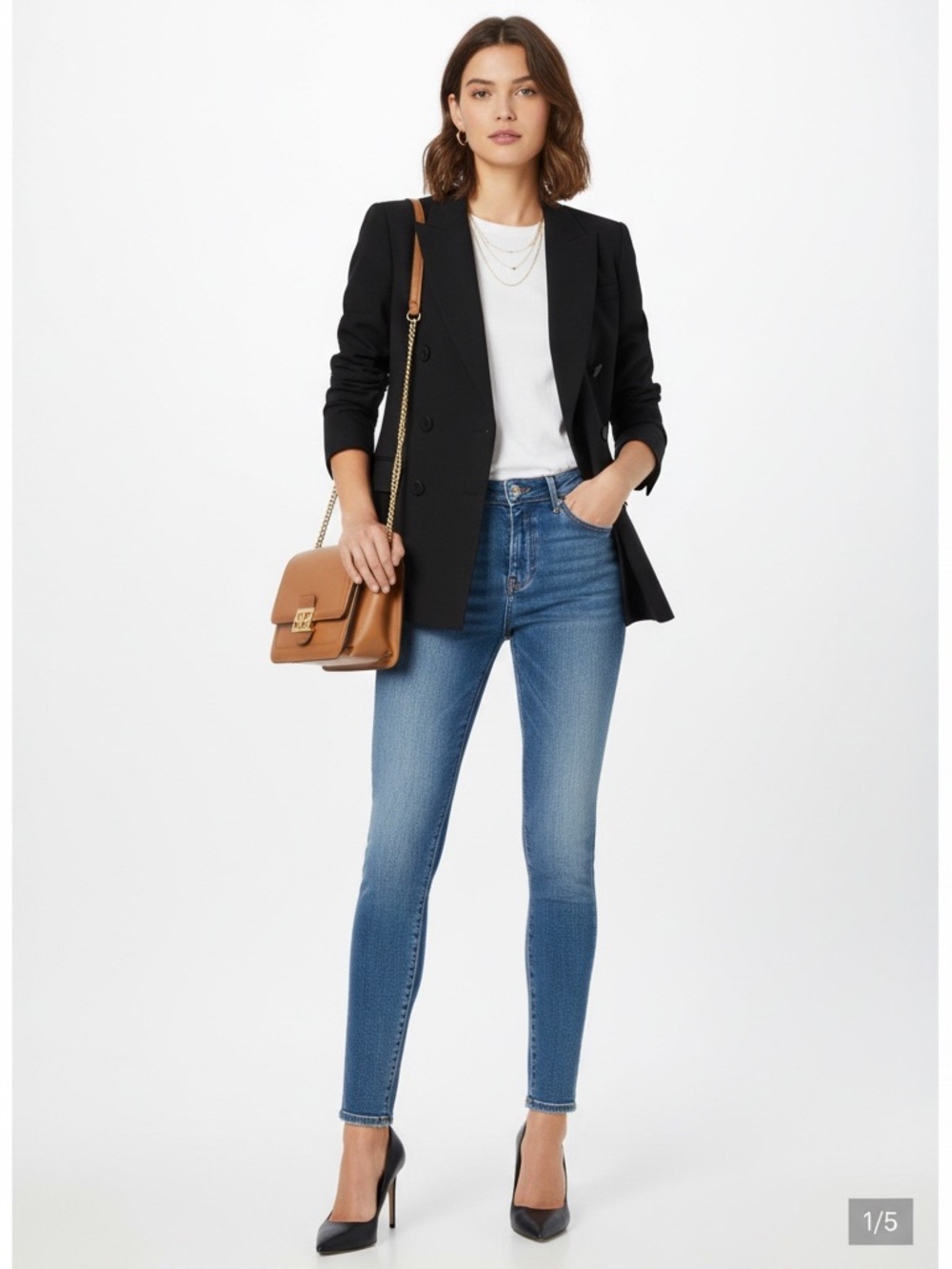 Lauren Ralph Lauren Classic  Black Double-Breasted Blazer - Women's Jacket—NWT
